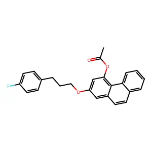 [2-[3-(4-Fluorophenyl)propoxy]phenanthren-4-yl] acetate structure