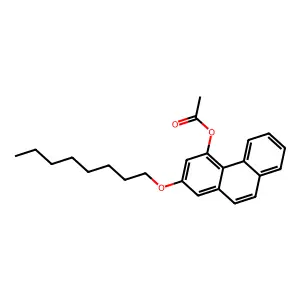 (2-Octoxyphenanthren-4-yl) acetate structure