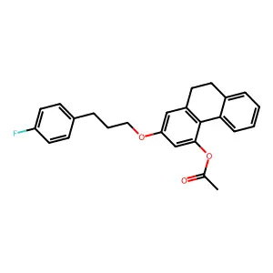 [2-[3-(4-Fluorophenyl)propoxy]-9,10-dihydrophenanthren-4-yl] acetate structure