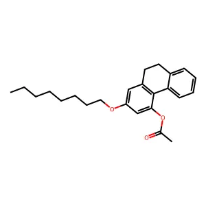 (2-Octoxy-9,10-dihydrophenanthren-4-yl) acetate structure