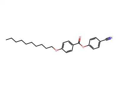 Benzoic acid, 4-(decyloxy)-, 4-cyanophenyl ester structure