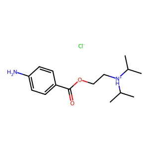 Benzoic acid, p-amino-, 2-(diisopropylamino)ethyl ester, hydrochloride structure