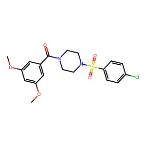 [4-(4-Chloro-benzenesulfonyl)-piperazin-1-yl]-(3,5-dimethoxy-phenyl)-methanone structure