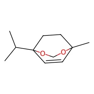 2,4-Dioxabicyclo(3.2.2)non-6-ene, 1-methyl-5-(1-methylethyl)- structure