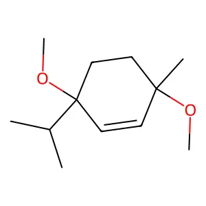 Cyclohexene, 3,6-dimethoxy-3-methyl-6-(1-methylethyl)-, cis- structure