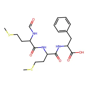 N-Formylmethionyl-methionyl-phenylalanine structure