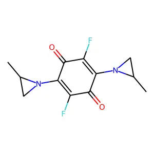 2,5-Difluoro-3,6-bis(2-methylaziridin-1-yl)cyclohexa-2,5-diene-1,4-dione structure