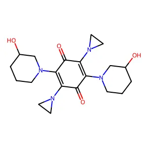 2,5-bis(aziridin-1-yl)-3,6-bis(3-hydroxypiperidin-1-yl)cyclohexa-2,5-diene-1,4-dione structure