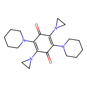 2,5-Bis(aziridin-1-yl)-3,6-di(piperidin-1-yl)cyclohexa-2,5-diene-1,4-dione structure