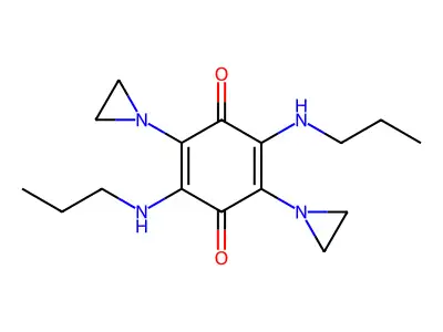 2,5-Bis(aziridin-1-yl)-3,6-bis(propylamino)cyclohexa-2,5-diene-1,4-dione structure