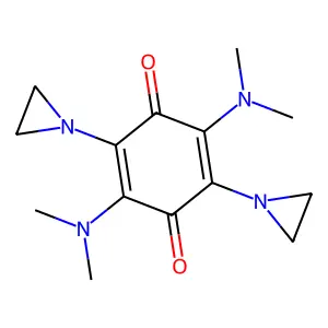 2,5-Bis(aziridin-1-yl)-3,6-bis(dimethylamino)cyclohexa-2,5-diene-1,4-dione structure