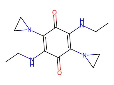 2,5-Bis(aziridin-1-yl)-3,6-bis(ethylamino)cyclohexa-2,5-diene-1,4-dione structure
