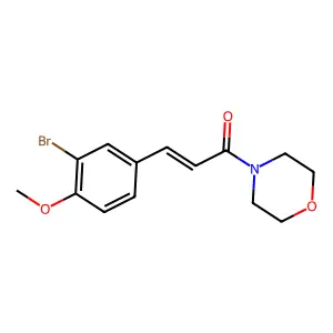 3-(3-Bromo-4-methoxyphenyl)-1-morpholin-4-ylprop-2-en-1-one structure