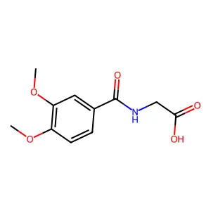 (3,4-Dimethoxy-benzoylamino)-acetic acid structure