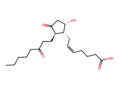 7-[(1R,2R,5S)-5-Hydroxy-3-oxo-2-(3-oxooctyl)cyclopentyl]hept-5-enoic acid structure