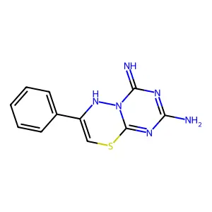2,4-Diimino-7-phenyl-3H,6H-[1,3,5]triazino[2,1-b][1,3,4]thiadiazine structure