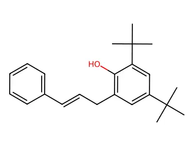 4,6-Di-t-butyl-2-cinnamylphenol structure