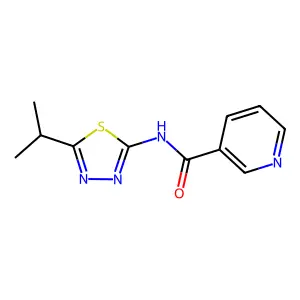N-[5-(1-Methylethyl)-1,3,4-thiadiazol-2-yl]-3-pyridinecarboxamide structure