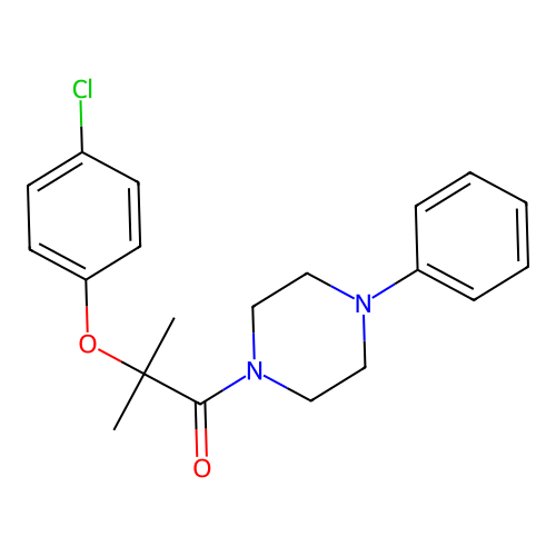 2-(4-Chlorophenoxy)-2-methyl-1-(4-phenylpiperazin-1-yl)propan-1-one structure