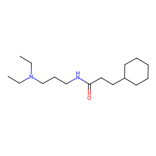 3-cyclohexyl-N-[3-(diethylamino)propyl]propanamide structure