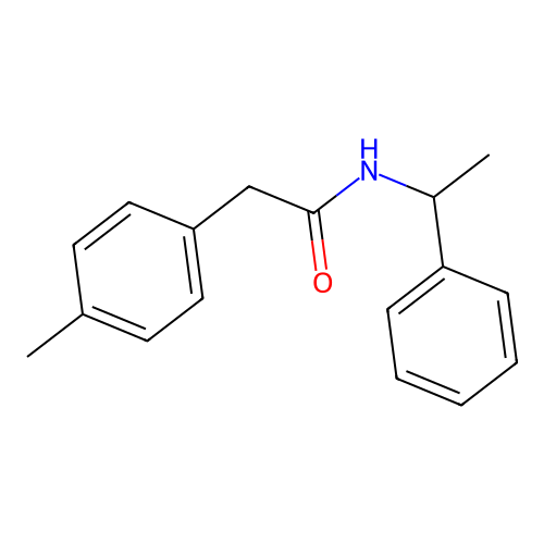 2-(4-methylphenyl)-N-(1-phenylethyl)acetamide structure