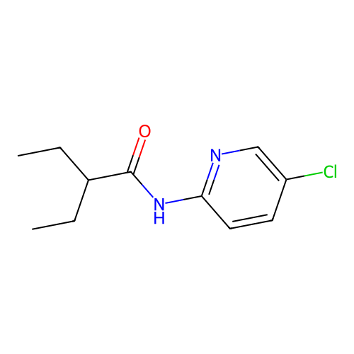 N-(5-chloro-2-pyridinyl)-2-ethylbutanamide structure