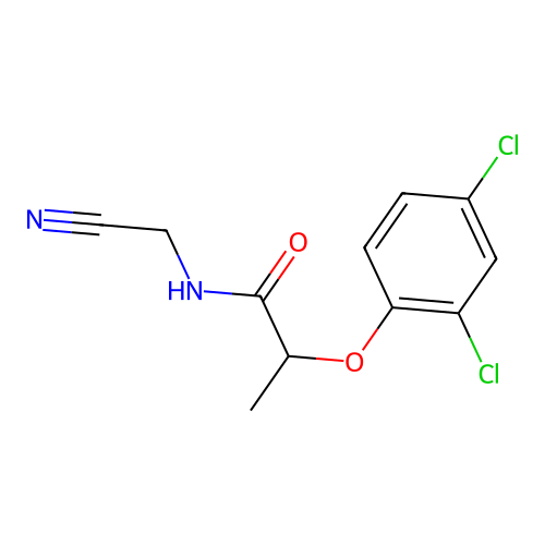 N-(cyanomethyl)-2-(2,4-dichlorophenoxy)propanamide structure