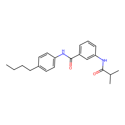 N-(4-butylphenyl)-3-[(2-methylpropanoyl)amino]benzamide structure