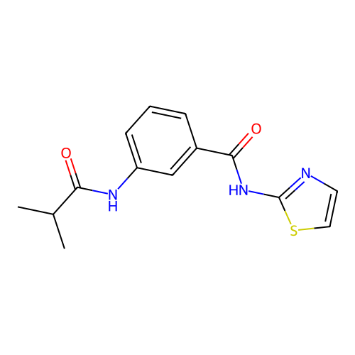 3-Isobutyrylamino-N-thiazol-2-yl-benzamide structure