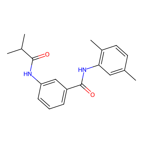 N-(2,5-dimethylphenyl)-3-[(2-methylpropanoyl)amino]benzamide structure