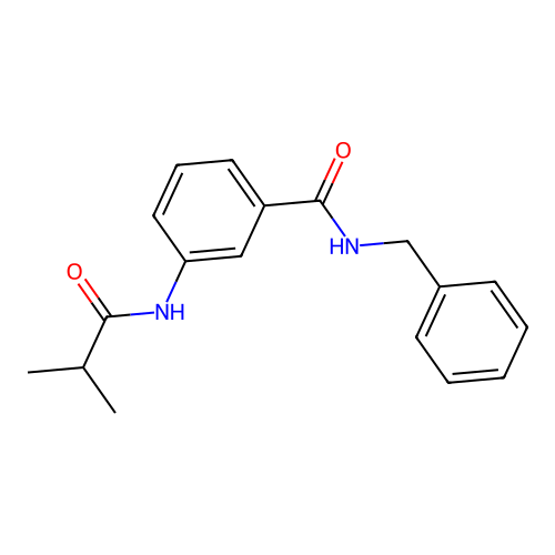 N-benzyl-3-[(2-methylpropanoyl)amino]benzamide structure