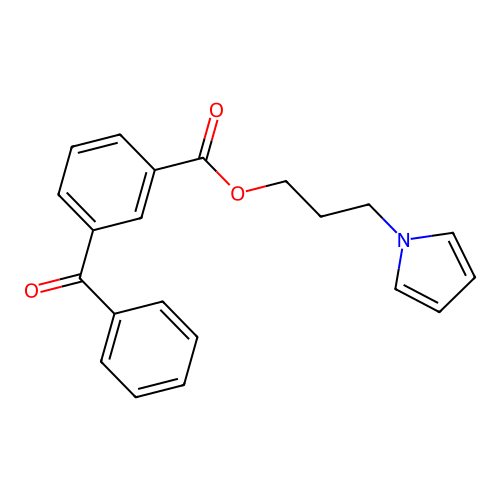 Benzoic acid, 3-benzoyl-, 3-(1H-pyrrol-1-yl)propyl ester structure