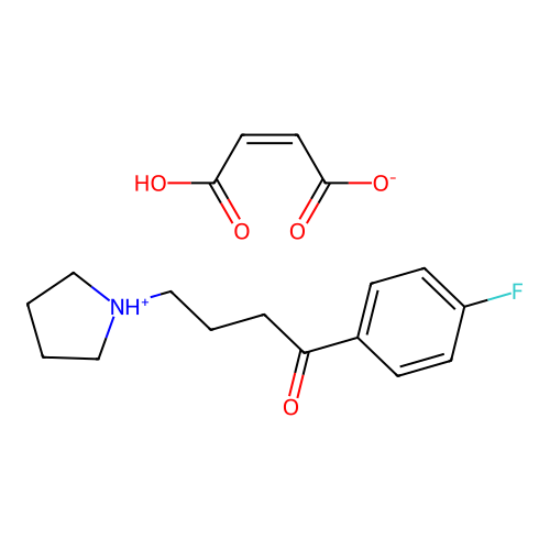 Butyrophenone, 4'-fluoro-4-(1-pyrrolidinyl)-, maleate structure