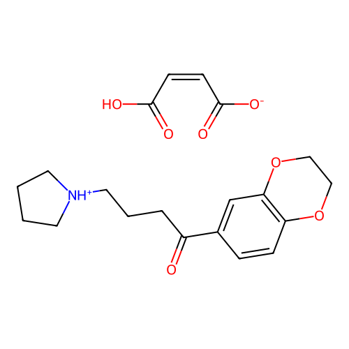 1,4-Benzodioxane, 7-(4-(1-pyrrolidinyl)butyryl)-, maleate structure