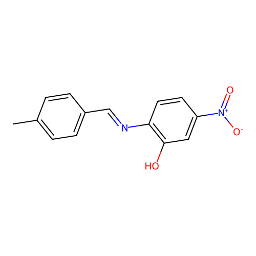 2-((4-Methyl-benzylidene)-amino)-5-nitro-phenol structure