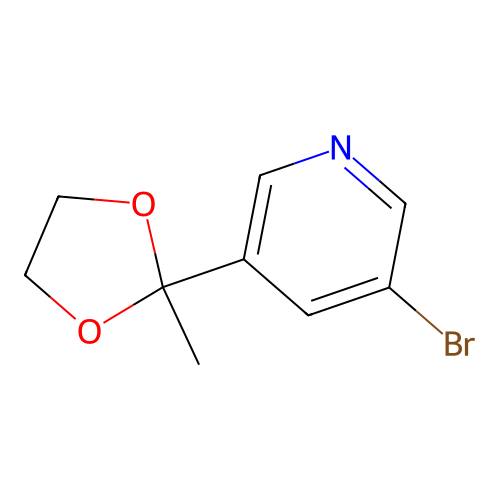 3-Bromo-5-(2-methyl-1,3-dioxolan-2-yl)pyridine structure