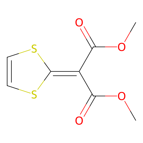 Propanedioic acid, 1,3-dithiol-2-ylidene-, dimethyl ester structure