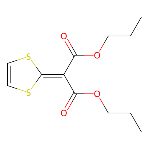Propanedioic acid, 1,3-dithiol-2-ylidene-, dipropyl ester structure
