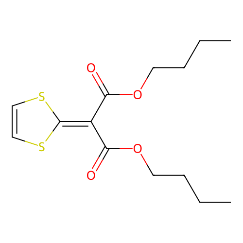 Propanedioic acid, 1,3-dithiol-2-ylidene-, dibutyl ester structure