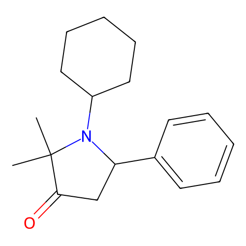 1-Cyclohexyl-2,2-dimethyl-5-phenylpyrrolidin-3-one structure