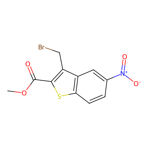 Methyl 3-(bromomethyl)-5-nitro-1-benzothiophene-2-carboxylate structure