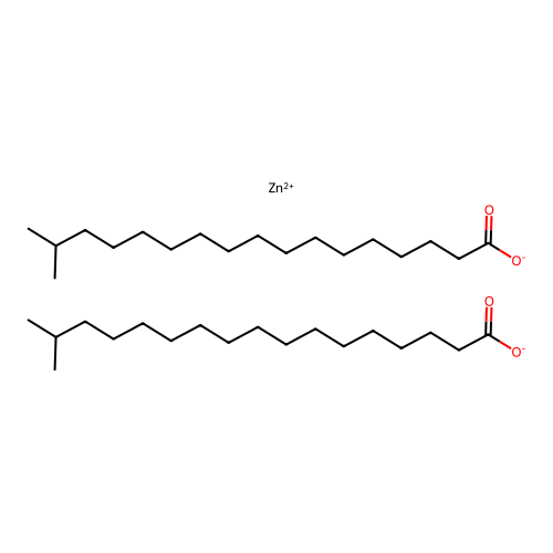 Zinc isooctadecanoate structure