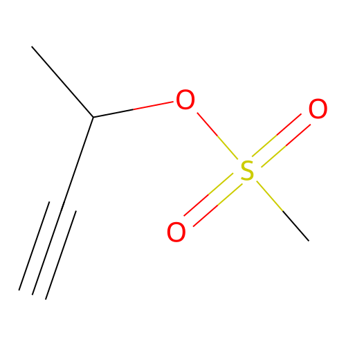 But-3-yn-2-yl methanesulfonate structure