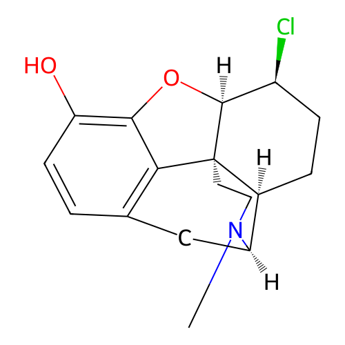 6-Chloro-17-methyl-4,5-epoxymorphinan-3-ol structure