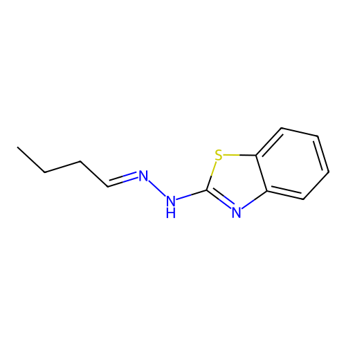 2-[(2E)-2-butylidenehydrazinyl]-1,3-benzothiazole structure