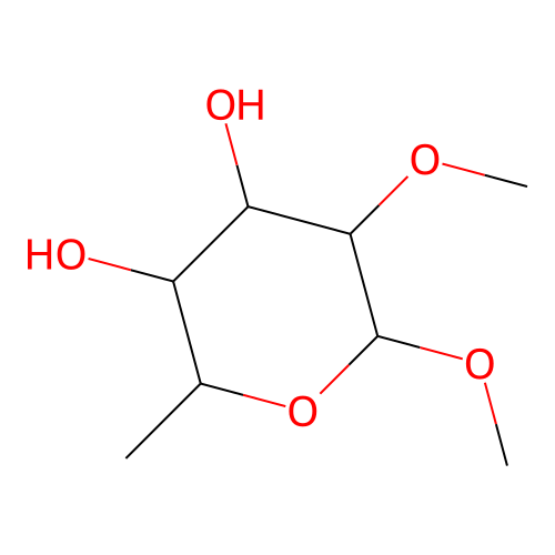 Methyl6-Deoxy-2-O-methyl-alpha-D-galactopyranoside structure