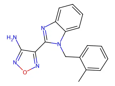 4-[1-(2-Methylbenzyl)-1h-benzimidazol-2-yl]-1,2,5-oxadiazol-3-amine structure