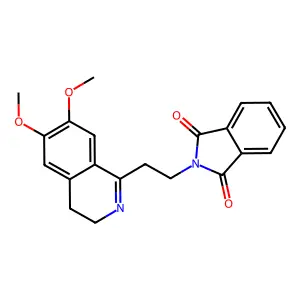 2-[2-(6,7-Dimethoxy-3,4-dihydroisoquinolin-1-yl)ethyl]isoindole-1,3-dione structure