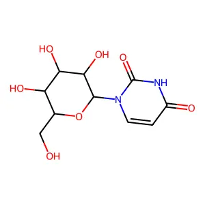 1-Hexopyranosylpyrimidine-2,4(1H,3H)-dione structure