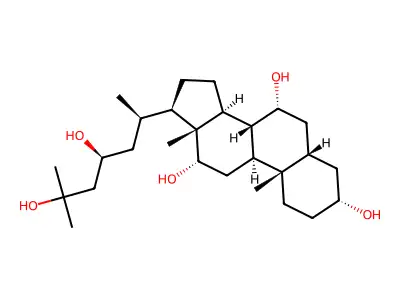 5beta-Cholestane-3alpha,7alpha,12alpha,23,25-pentol structure